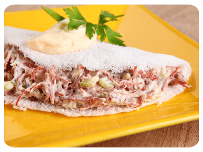 SHREDDED CHICKEN TAPIOCA CRÊPE
